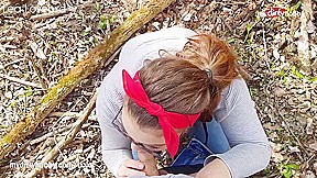 MyDirtyHobby - Big ass curvy teen 18+ gets an outdoor creampie in the woods