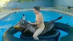 Nadia Plays With Pool Toys