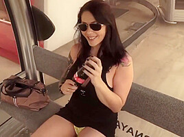 Nasty Slut Degrades Her Asshole In Public
