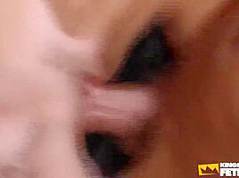 Naughty Blonde Gets Her Pussy Rammed By A Massive Man After Stroking Him