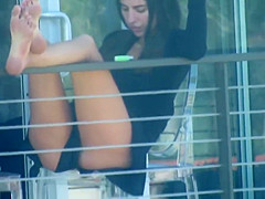 Neighbor Girl Goes Legs Up!