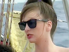 Nice Outdoor Boat Fuck For A Sexy Big Breasted Brunette Wearing Sunglasses