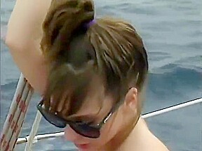Nice Outdoor Boat Fuck For A Sexy Big Breasted Brunette Wearing Sunglasses