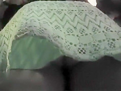 Nice big ass under a white skirt