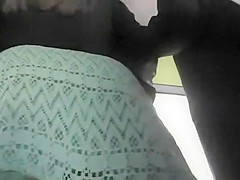 Nice big ass under a white skirt