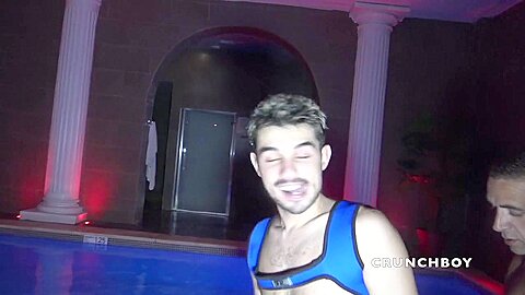 Nicolas Fucked Raw By Dylan Lopez In The Sauna - CrunchFrenchBareback