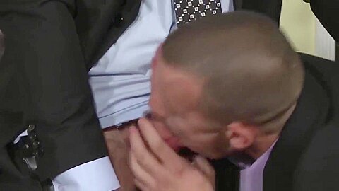 Office worker Jessy Ares bangs his boss