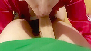 On Her Knees Getting Facefuck, Cock Slap And Cum On Face 4 Min