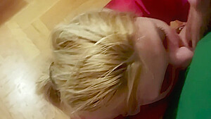 On Her Knees Getting Facefuck, Cock Slap And Cum On Face 4 Min
