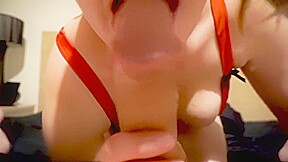 Oooh boy! Minnie Mouse MILF sucks hard cock dry and gets eaten out