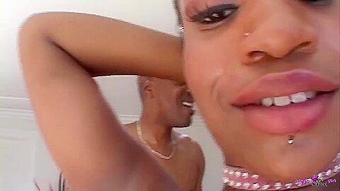Opening Her Wet Gates The Naughty Babe Lets A Bbc Deep Inside Her Delicious Pussy