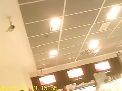 Oriental chick awesome up skirt legs on the camera