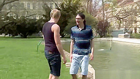 Outdoor hunk barebacked