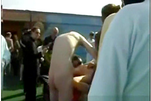 Outdoor ladyman lusty Tub Party