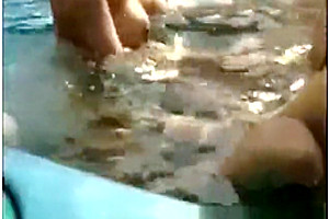 Outdoor ladyman lusty Tub Party