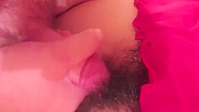 PANTY JOB WITH HAIRY PUSSY CUMSHOT