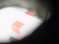 Peephole in public toilet piss hunter