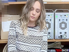 Perky teen 18+ Thief Busted By A Big Dick Security Guard