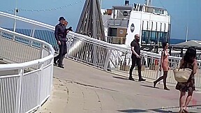 Petite Brunette Brazilian Gets Dpd In Public