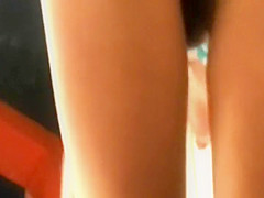 Petite scrawny ass spied up close