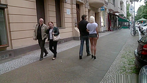Pierced pussy blonde is public fucked