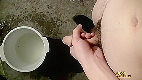 Pissing And Cumming In The Garage - Cooper Reeves