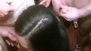 Pixiee Little Enjoys More Bukkake Party Facials Claudia