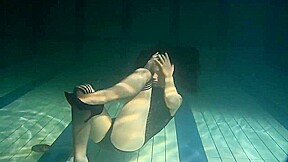 Polcharova Stipping And Enjoying Underwater Swimming