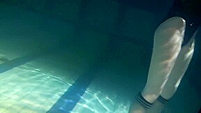 Polcharova Stipping And Enjoying Underwater Swimming