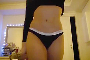 Pole She Is Hiding in Her Panties