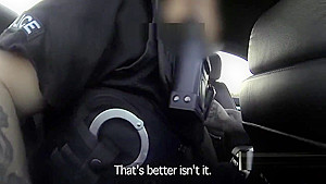 Policeman fuck sexy arse on backseat