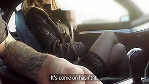 Policeman fuck sexy arse on backseat