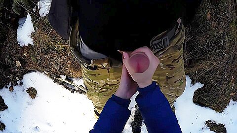 Polish Teenage Girl Wants To Suck Me On A Winter Walk Ending Up On Her Black Jeans