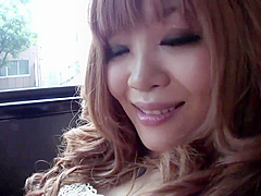 Pretty Japanese Babe Masturbates Her Pussy In A Car