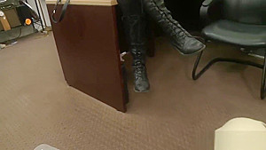 Pretty brunette woman railed by pawn guy in his office