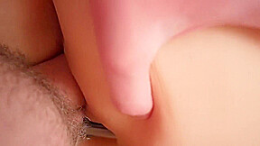 Pushed Her Wet Panties Aside And Fucked Her Tight Pussy Close Up