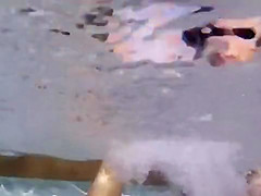 Pussy play in pool