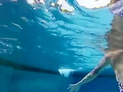 Pussy play in pool