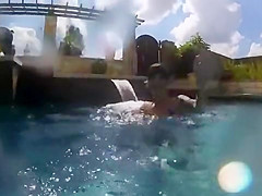 Pussy play in pool