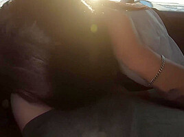 Quick Blowjob With Swallow In The Car Near The Road 11 Min