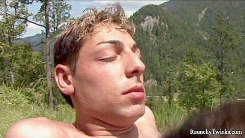 RaunchyTwinks Video: Outdoors Fucking