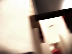 Red dress changing room upskirt of sexy amateur chick