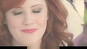 Redhead MILF plays with her nipples and pussy