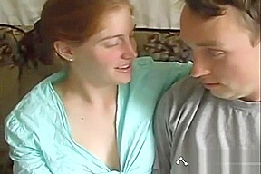 Redhead Wife stops his studies for sex and cum