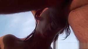 Redhead mature has her holes pounded in the park