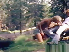 Retro cock sucker blows his friends and takes it in the ass