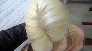 Rich blonde bangs busty blonde in public