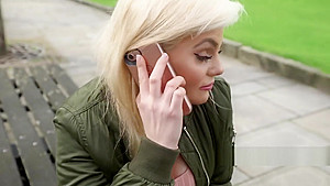 Rich blonde bangs busty blonde in public