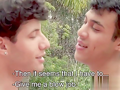 Ripped latino jizzes sucking and masturbating