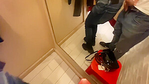 Risky Cumshot On Latex Bag In Mall 6 Min